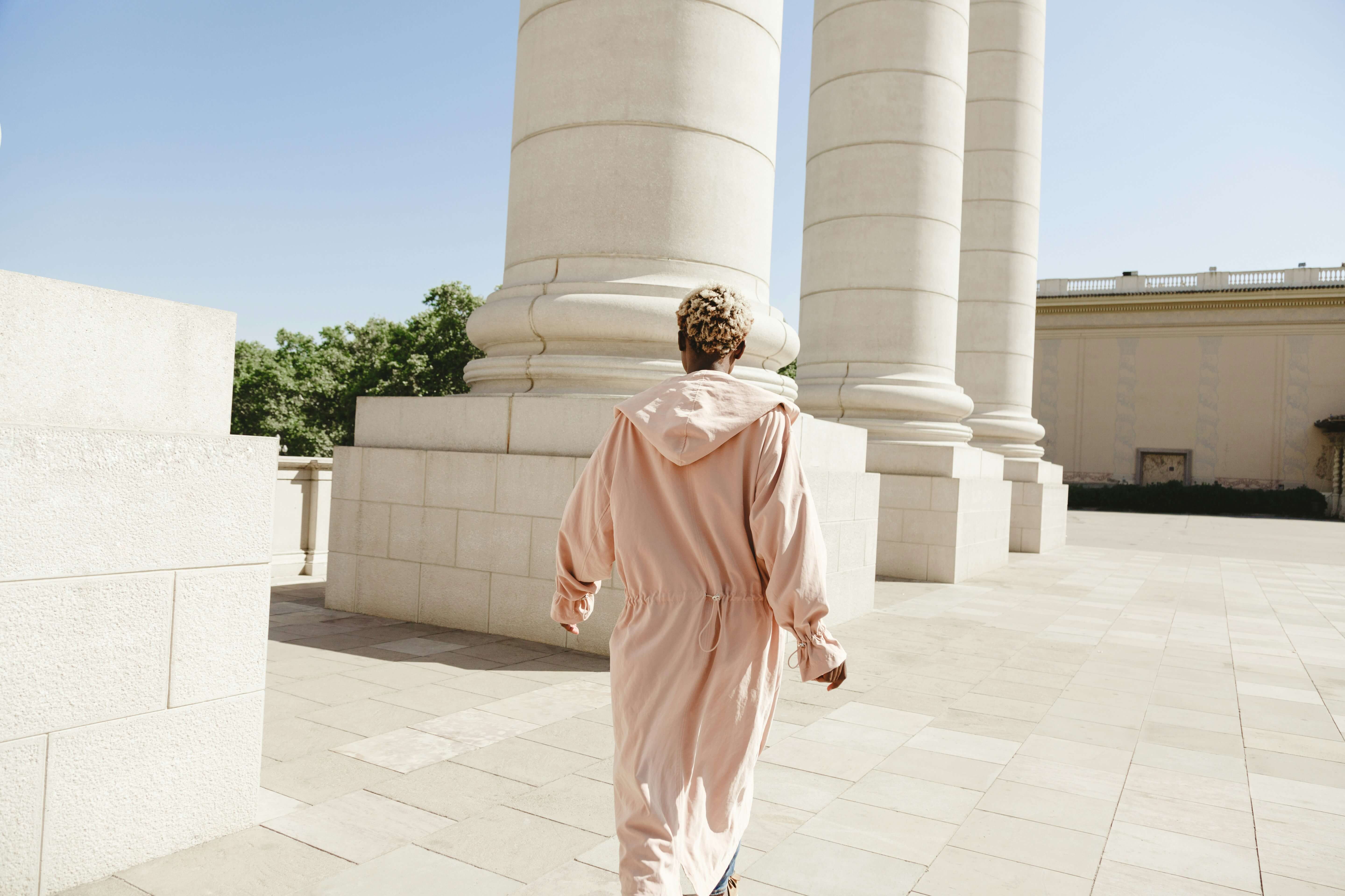 woman running outside