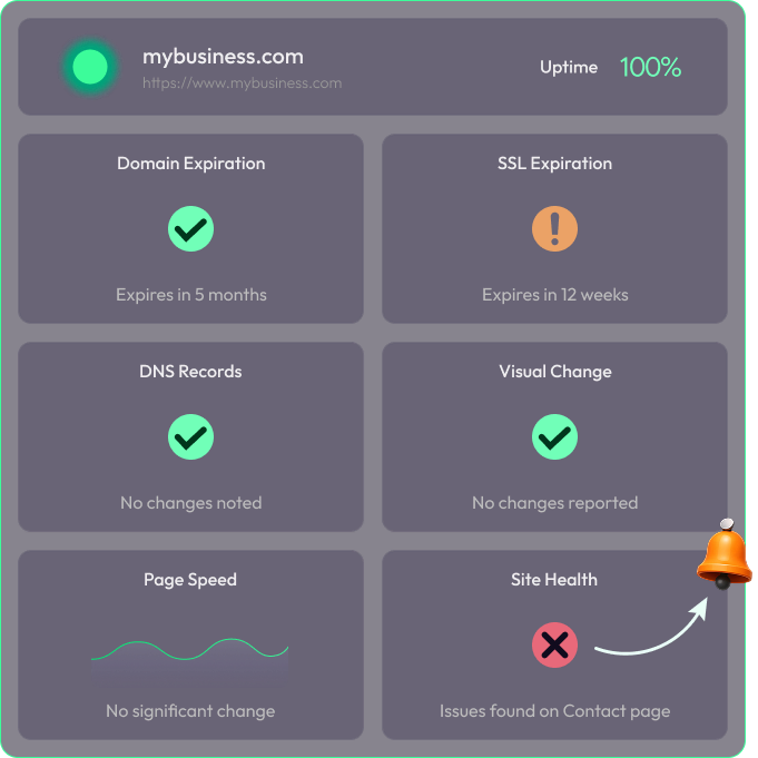 A representation of all website monitoring tools in one place