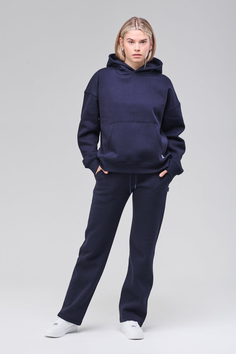 Sunday Superior Mercer Hoodie in rich navy colorway, front view