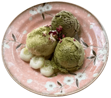 Matcha ice cream w Mugi Izakaya w Warszawie