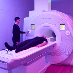 Patient undergoing MRI scan inside an elite longevity clinic