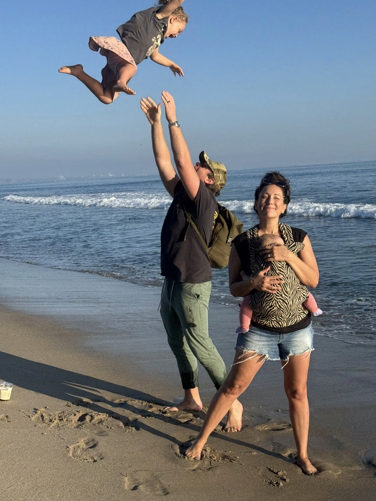 Family beach photograph