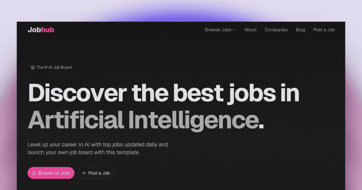 Jobhub | Framer Job Board Template