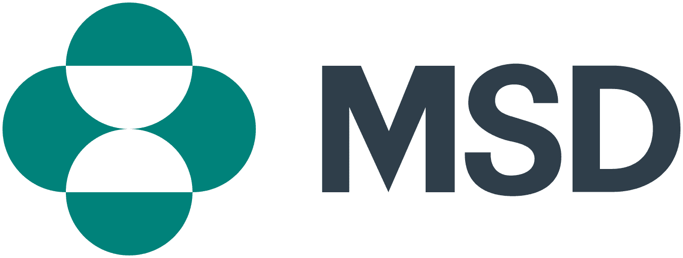 MSD logo, biotechnology company and client of TrialWire