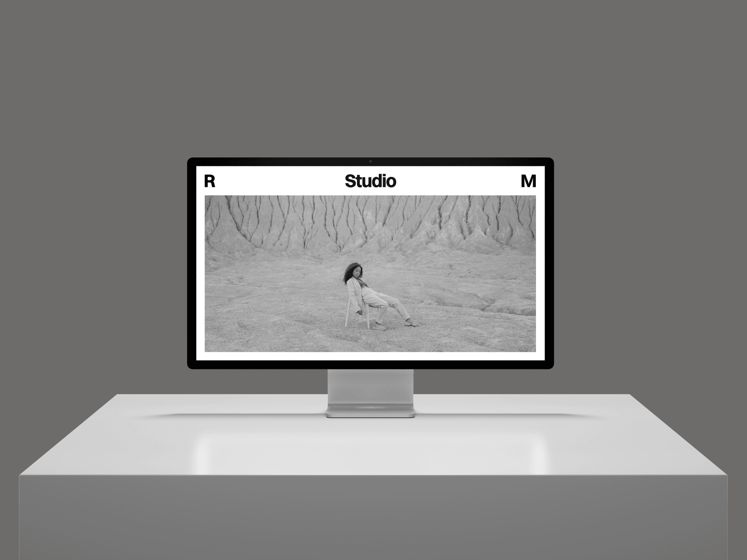 Swiss Reduce Template Mockup: Desktop View