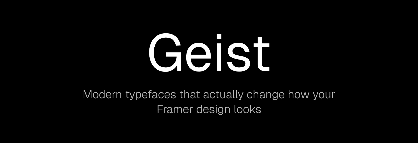 Geist typeface example
