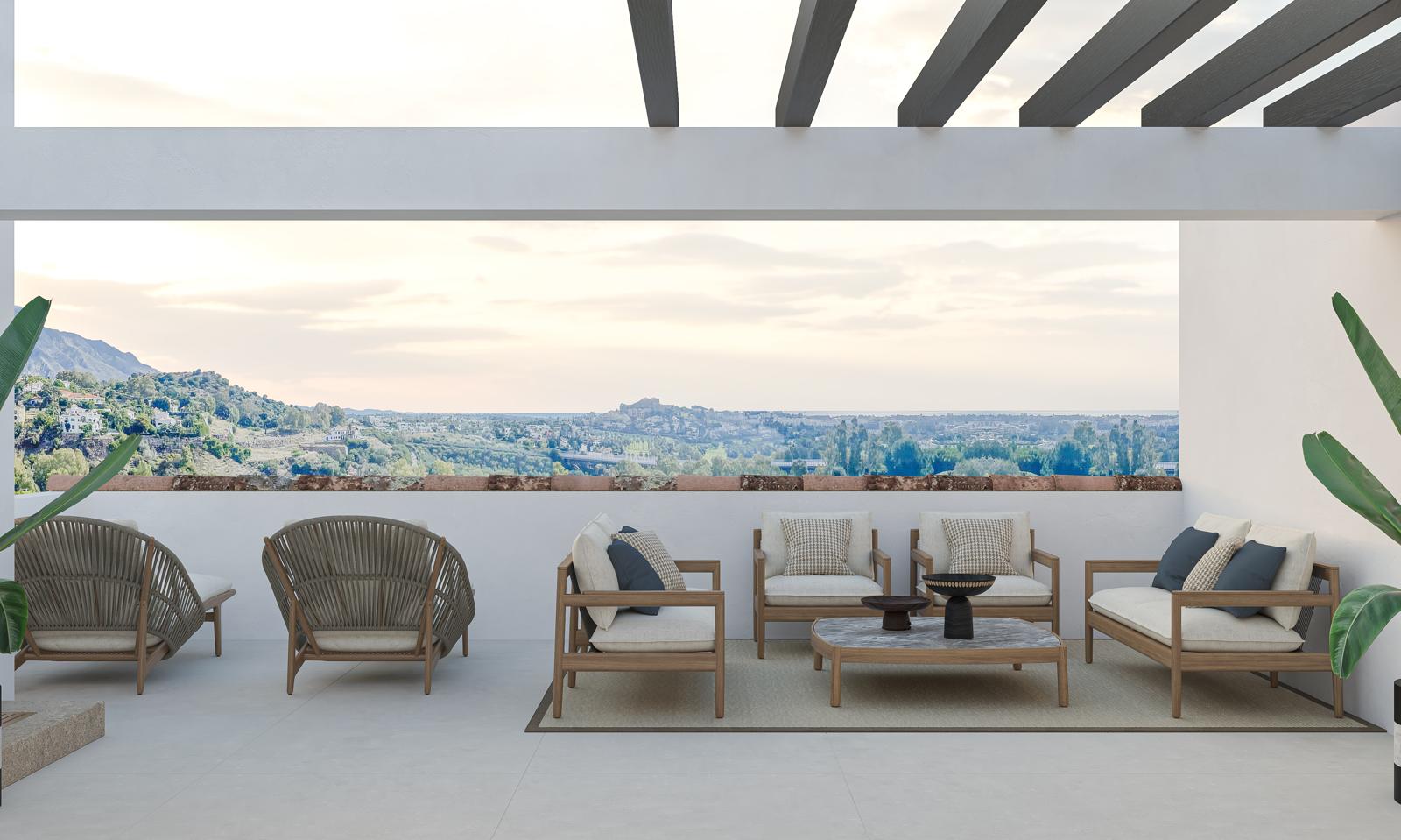 Private garden terrace overlooking La Quinta golf course
