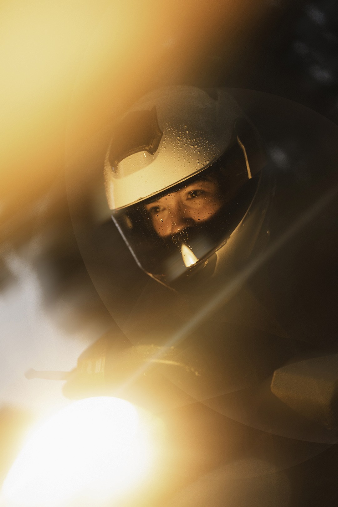 Motorcycle Flare Portrait