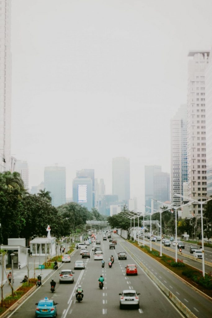 city street with cars