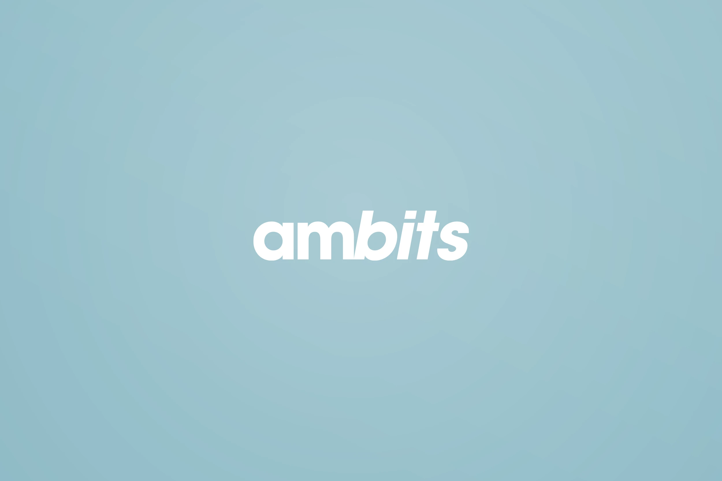 Logo design for Ambits architecture studio featuring minimalist typography and contemporary architectural brand identity.