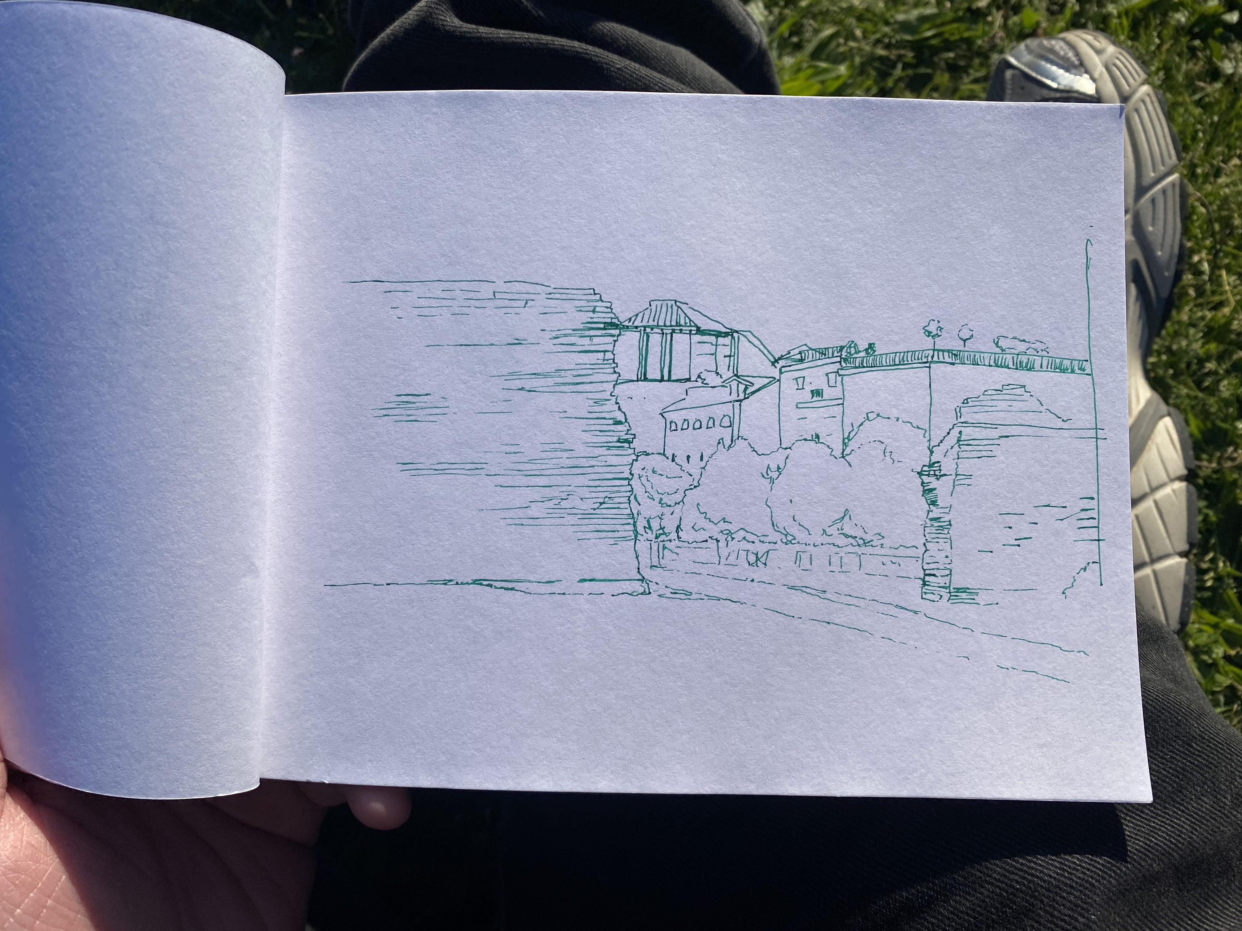 Theo Berry: Watercolor of Joshua Tree landscape