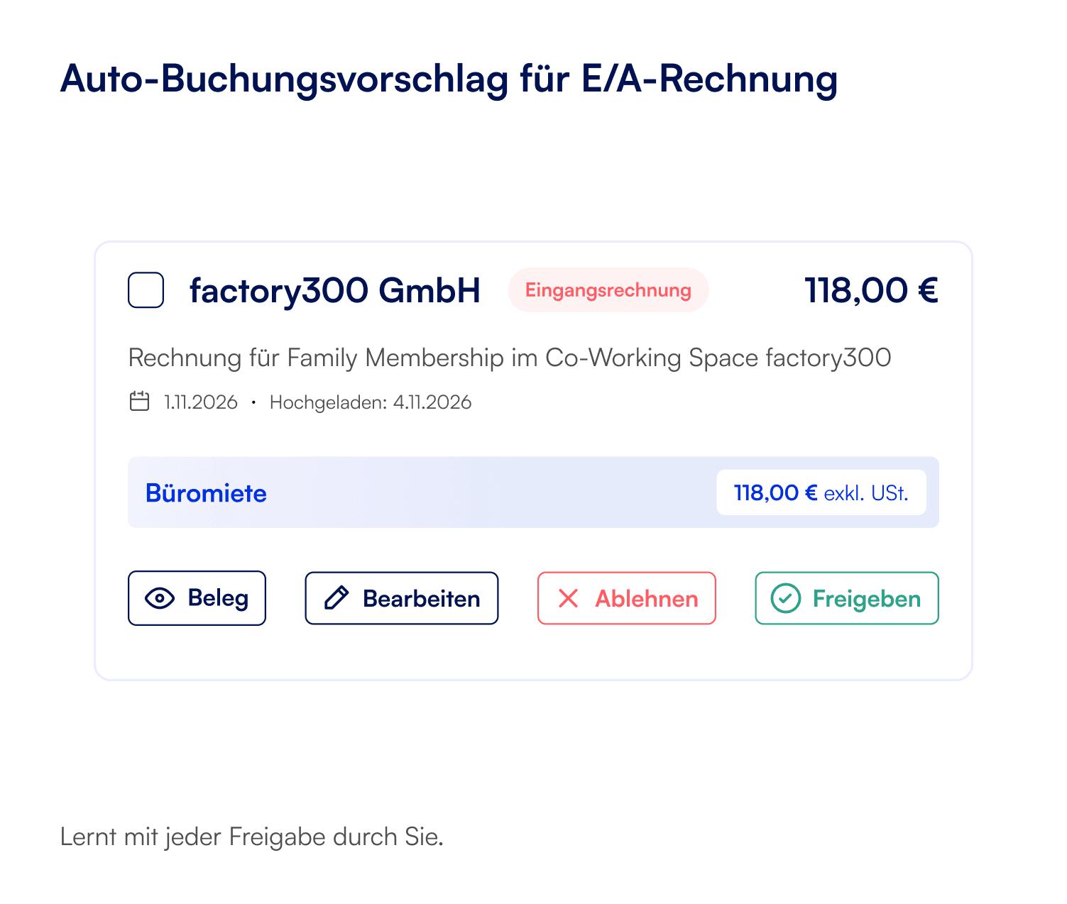 KI-Modul für Einnahmen/Ausgaben-Rechnung