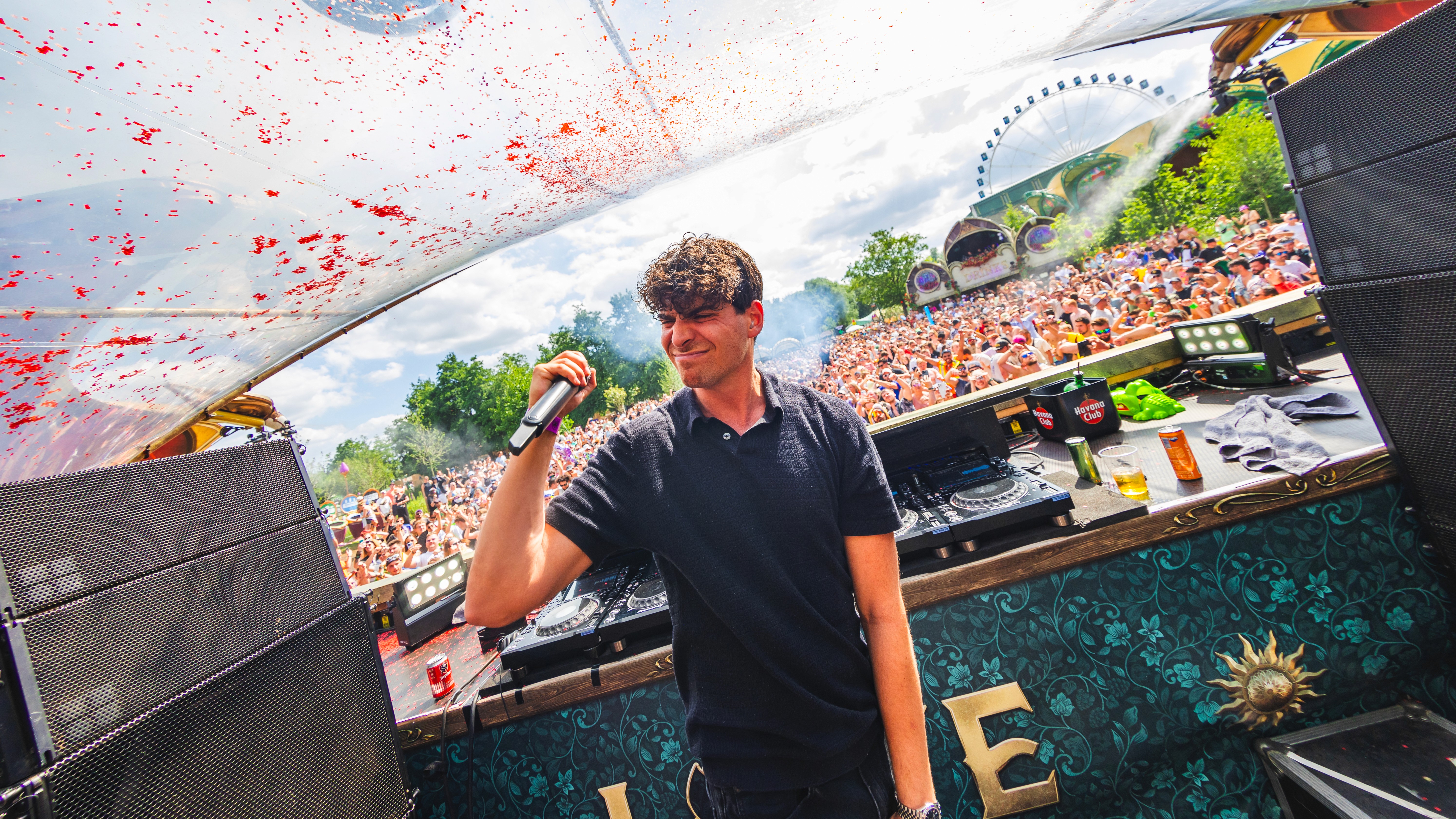 The Yacht Week 2025 a packed yacht catamaran with a party