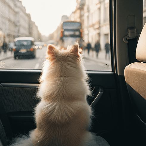 Corgi perched in an open palm, pocket-sized and perfectly at ease