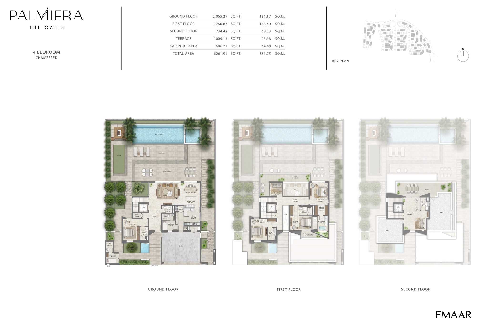 Palmiera at The Oasis Dubai 4 Bedroom Floor Plan