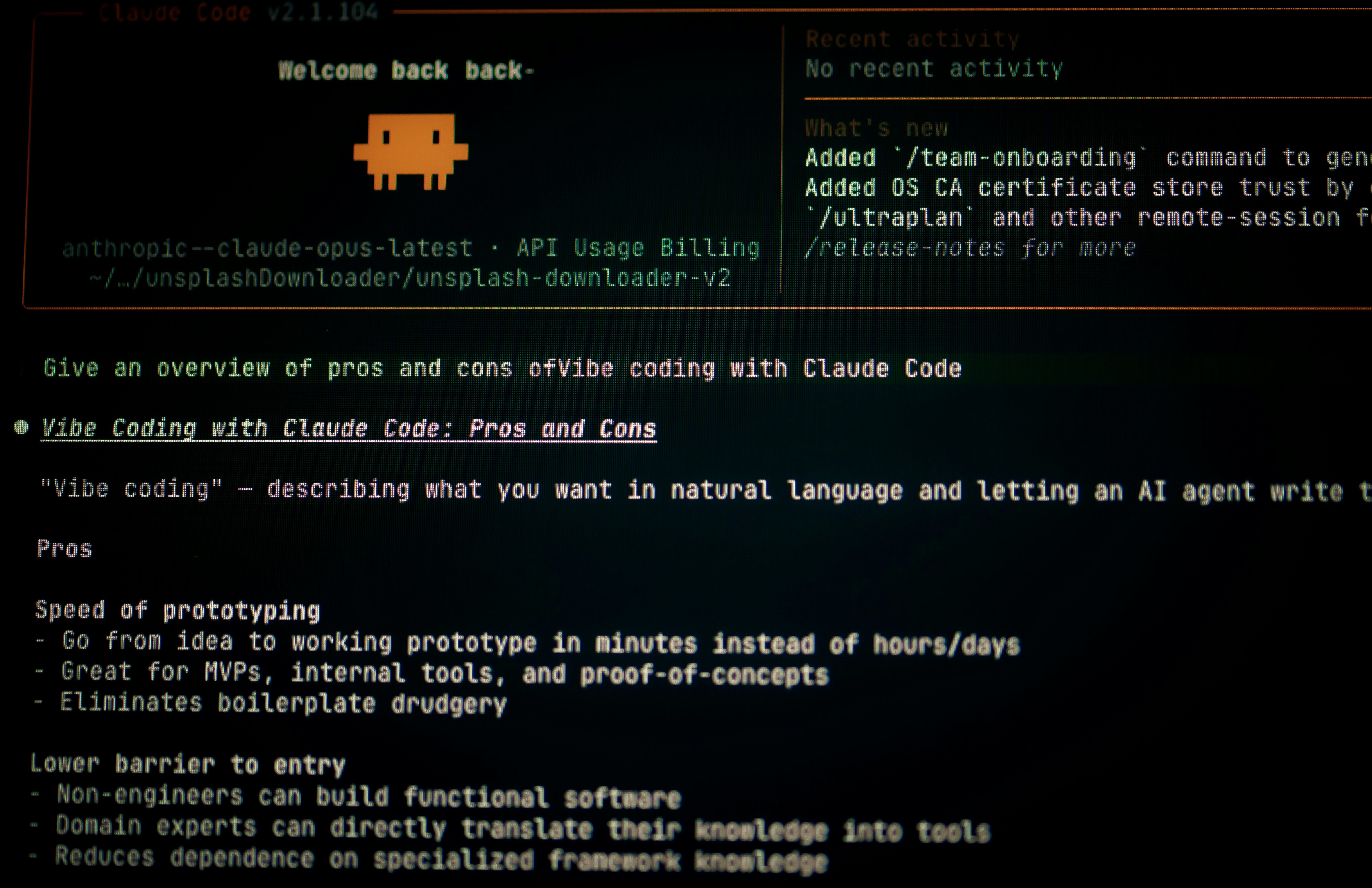 Claude code panel de control