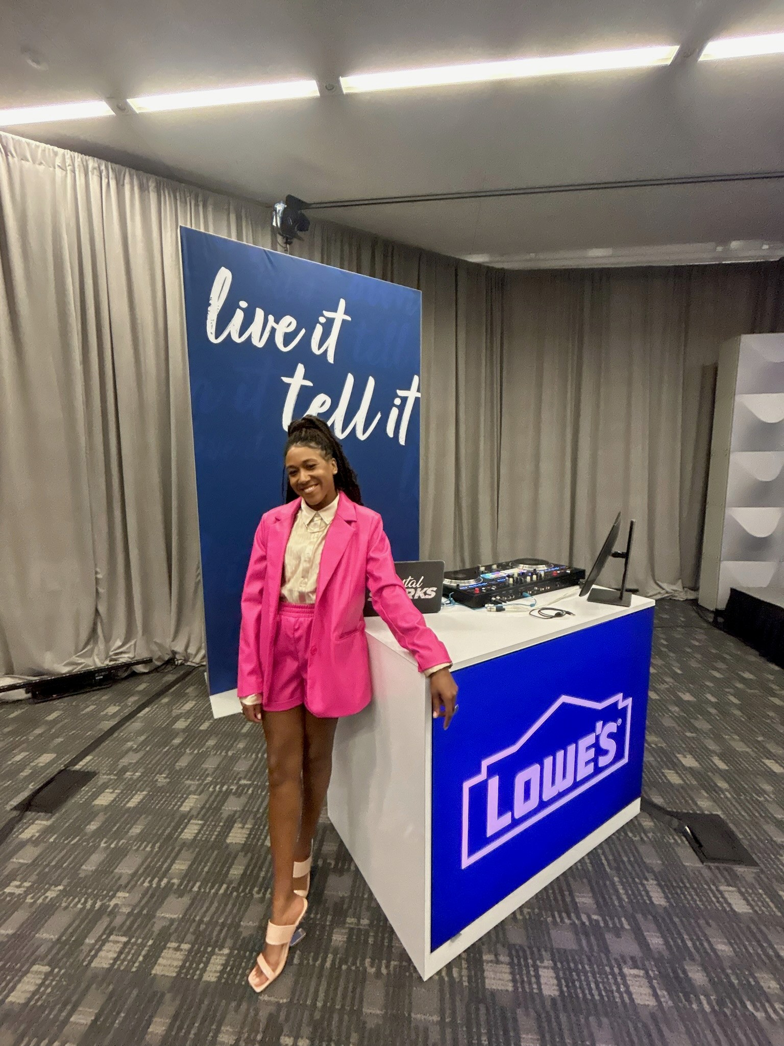 Woman showing hand symbol