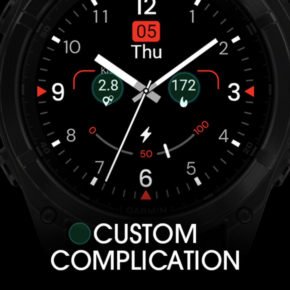 Custom complication watch face for garmin watch