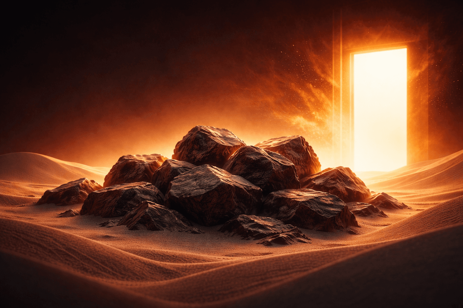 orange red stones background