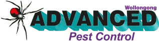 Advanced Pest Control Wollongong logo with red back