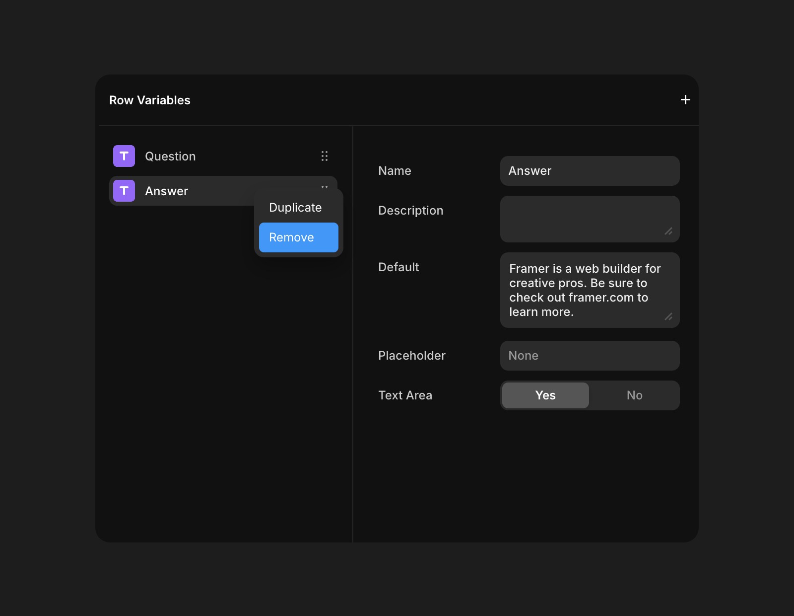 下拉菜单中的“移除”选项。