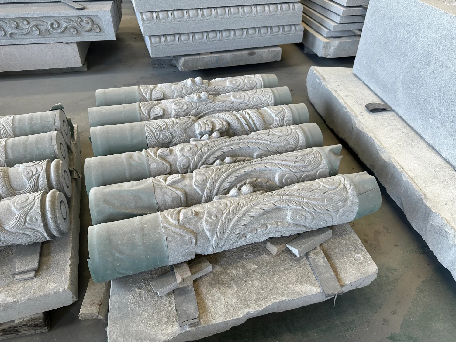 DINOSAW 3D stone engraving machine for pillars