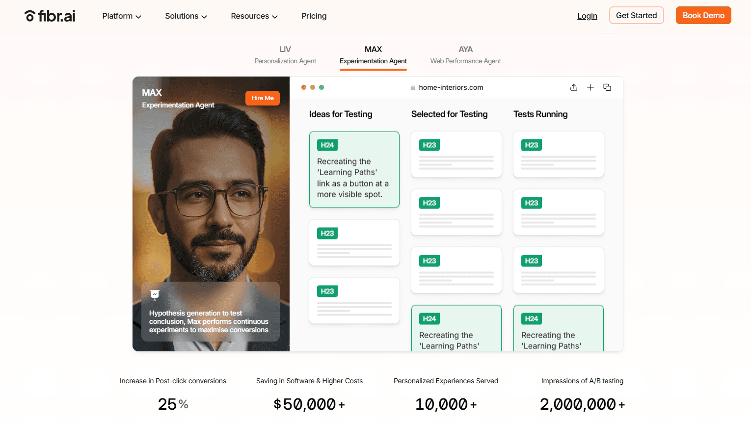 AI-driven experimentation agent "MAX" optimizes A/B testing with continuous hypothesis generation.