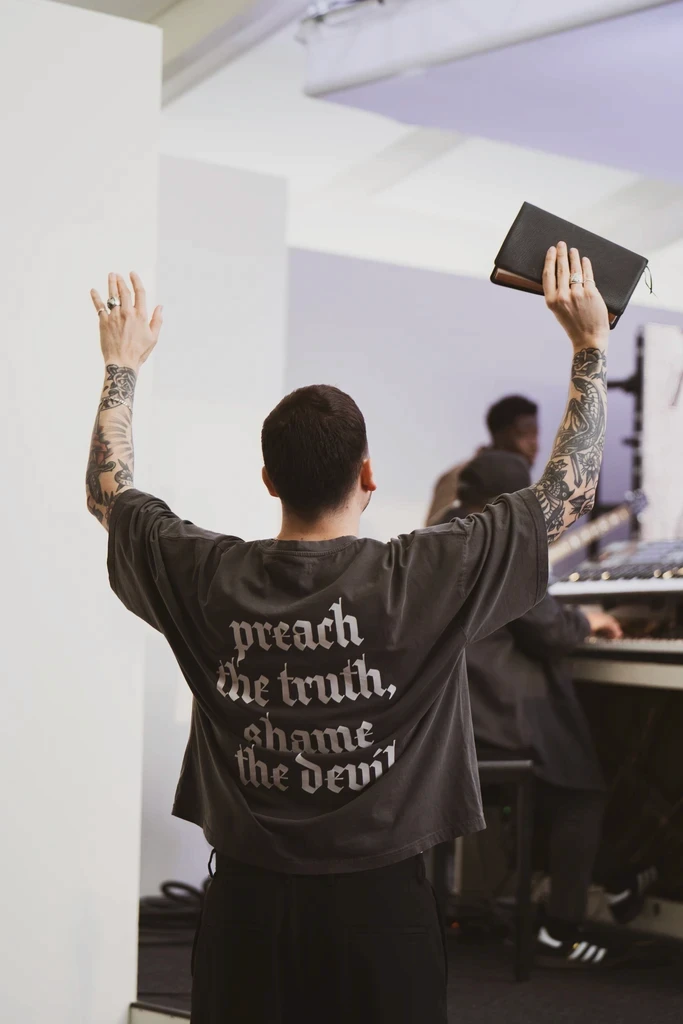 TRIBES pastor delivering a sermon