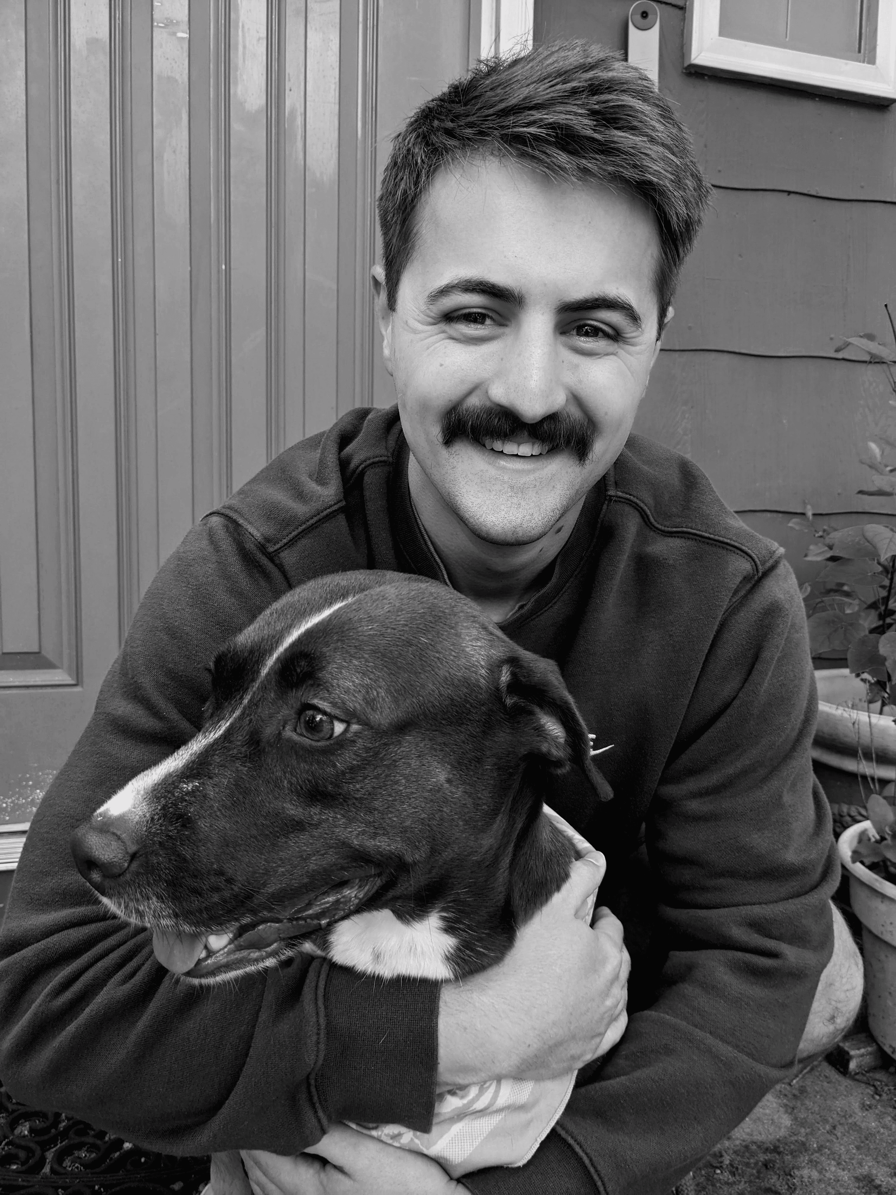 Parker and his dog, Pebbles