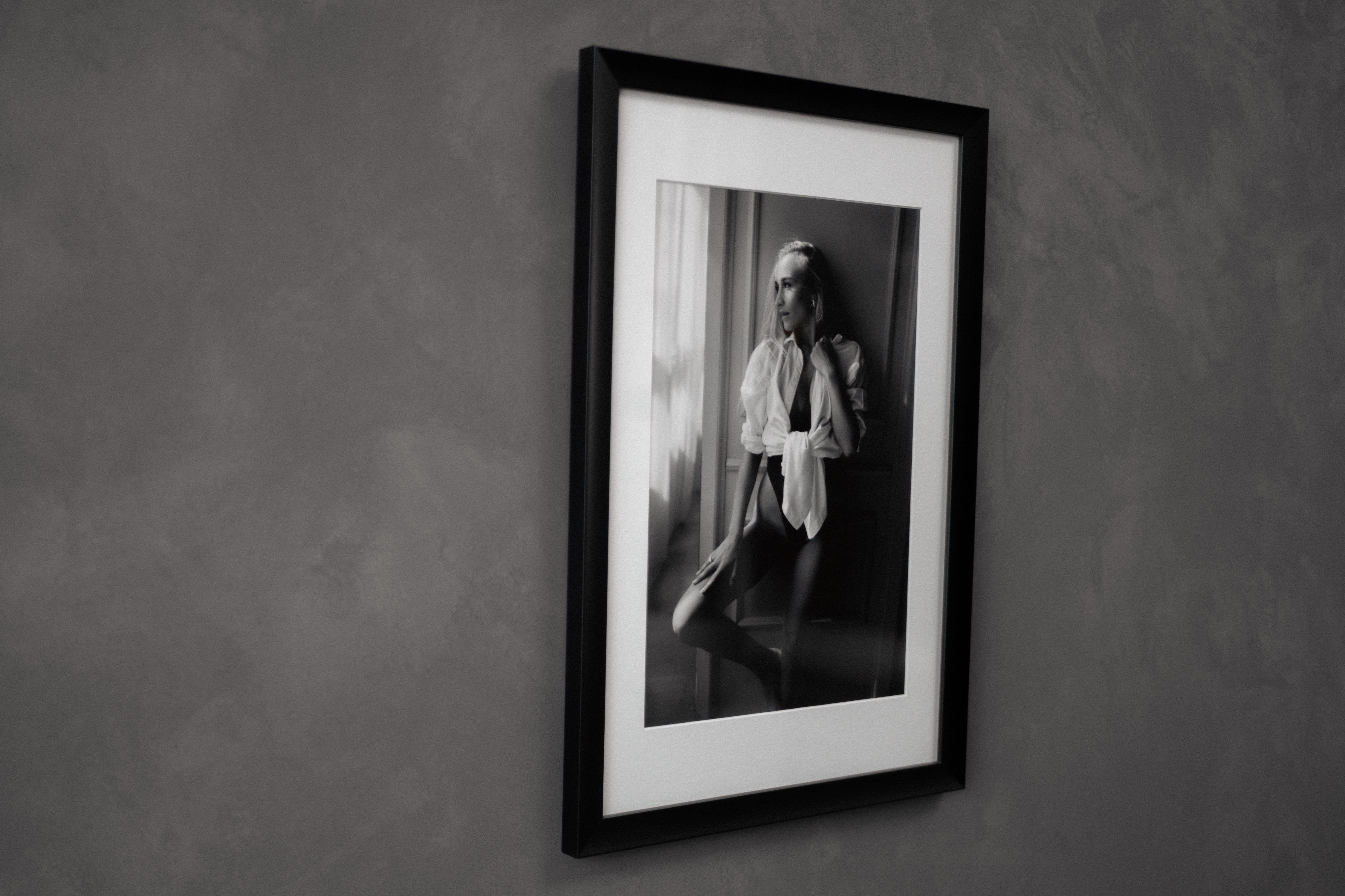 Framed portrait by sensual boudoir art in Solothurn, Switzerland.