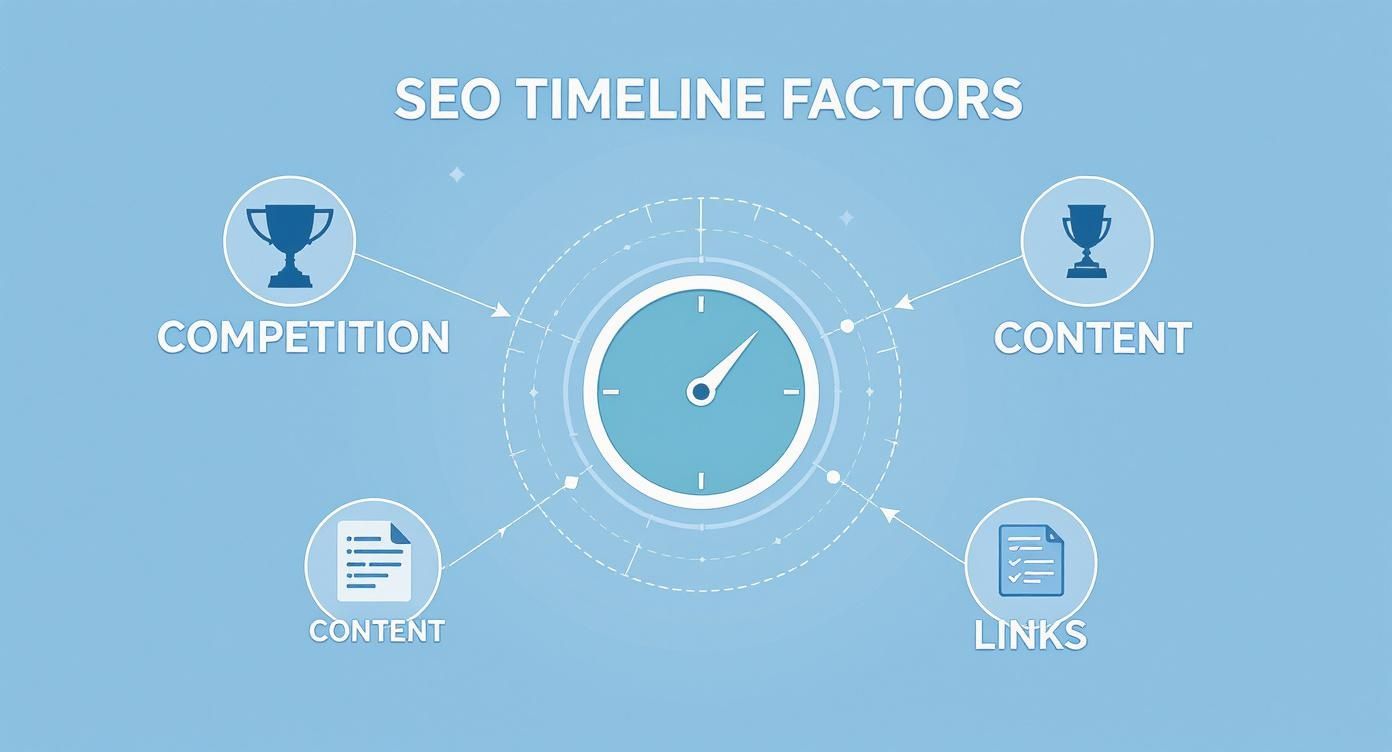 Infographic about how long does seo take