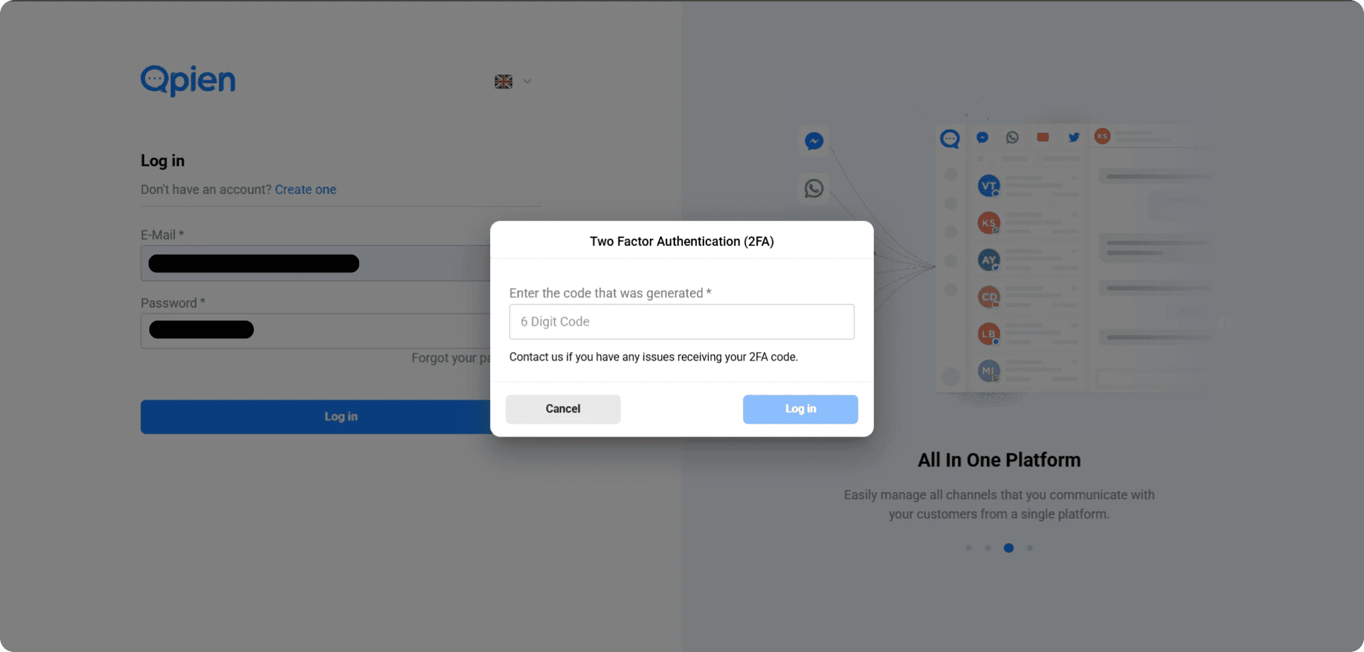 enter the 6-digit code displayed there into the verification field on the screen