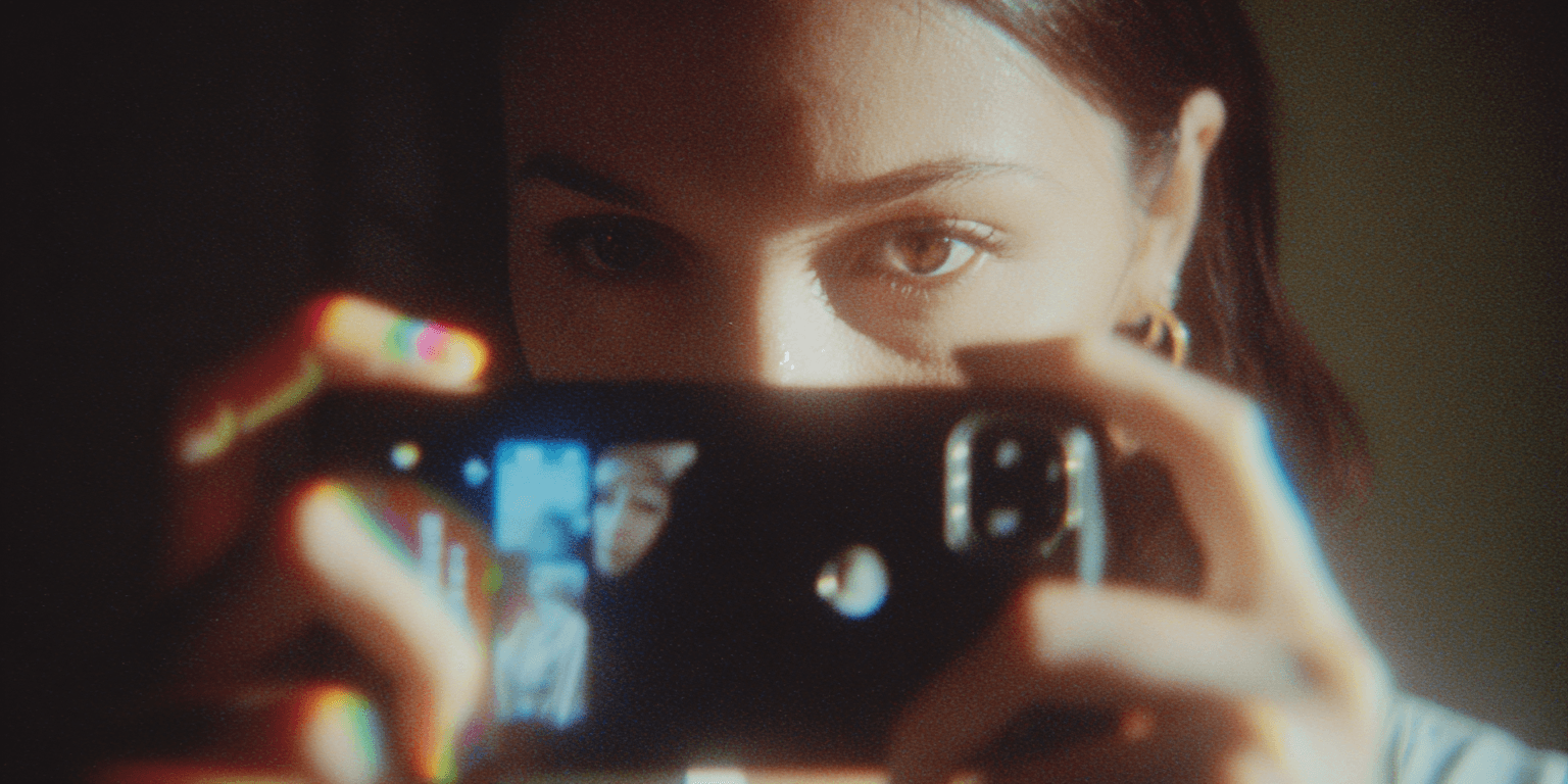 UGC innholdsprodusent filmer med mobilen