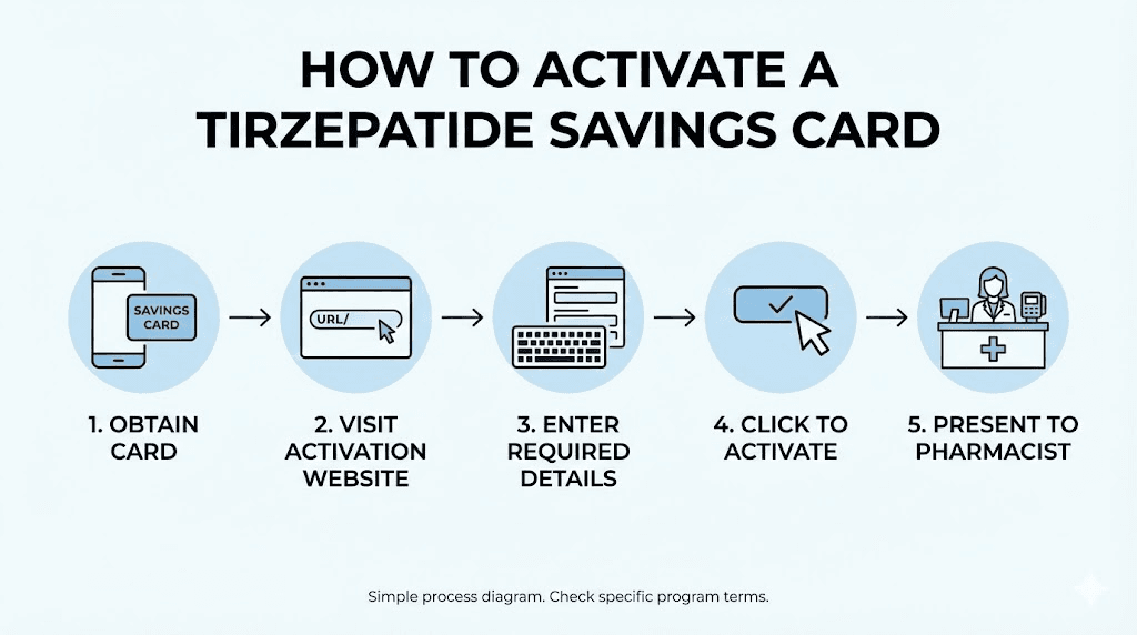 How to activate Zepbound Mounjaro savings card step by step