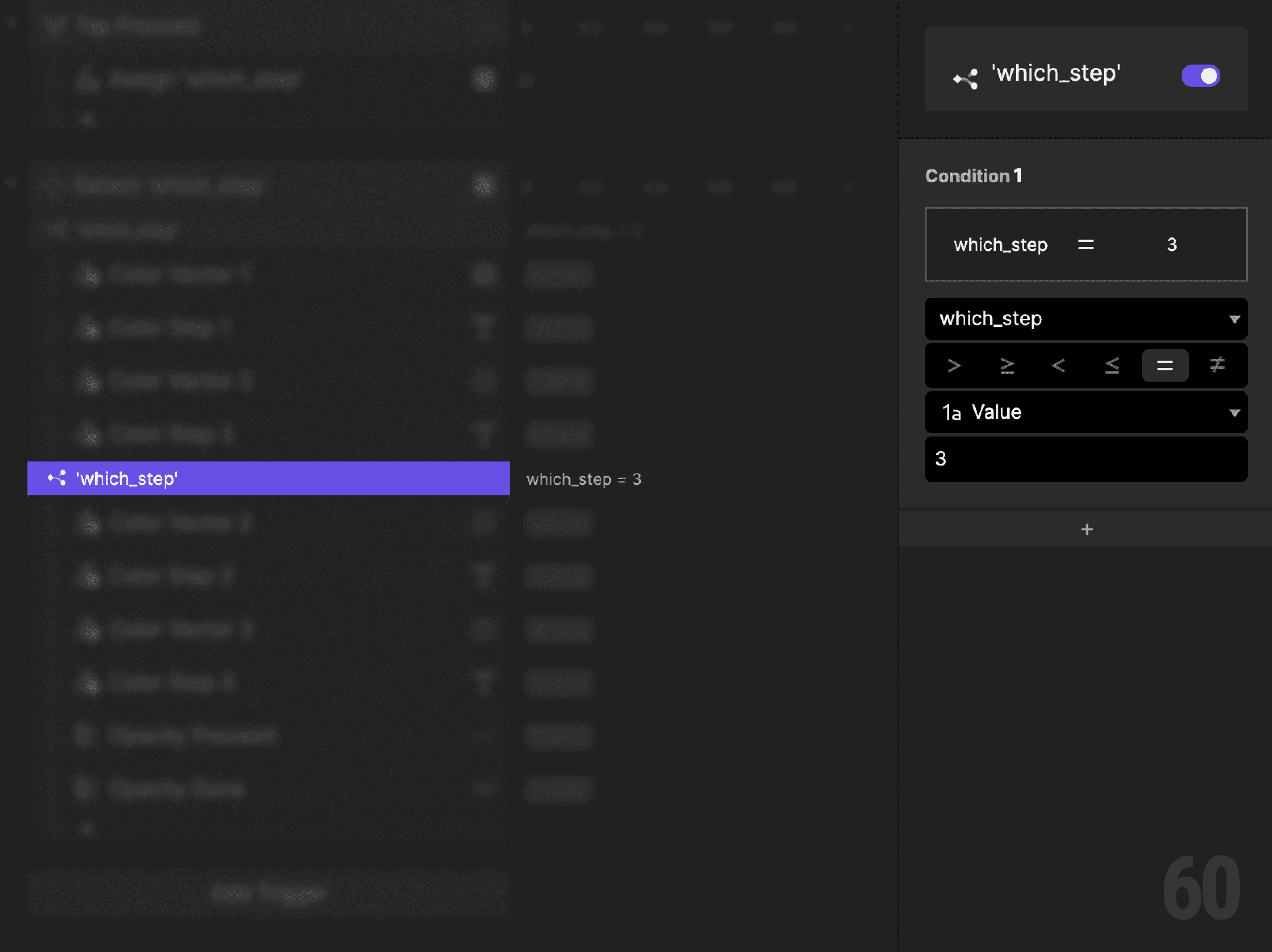 This is a screenshot of Step 9: Create a condition (Step 3).