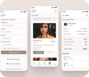 Finance tracking app in light and dark modes on two smartphones.
