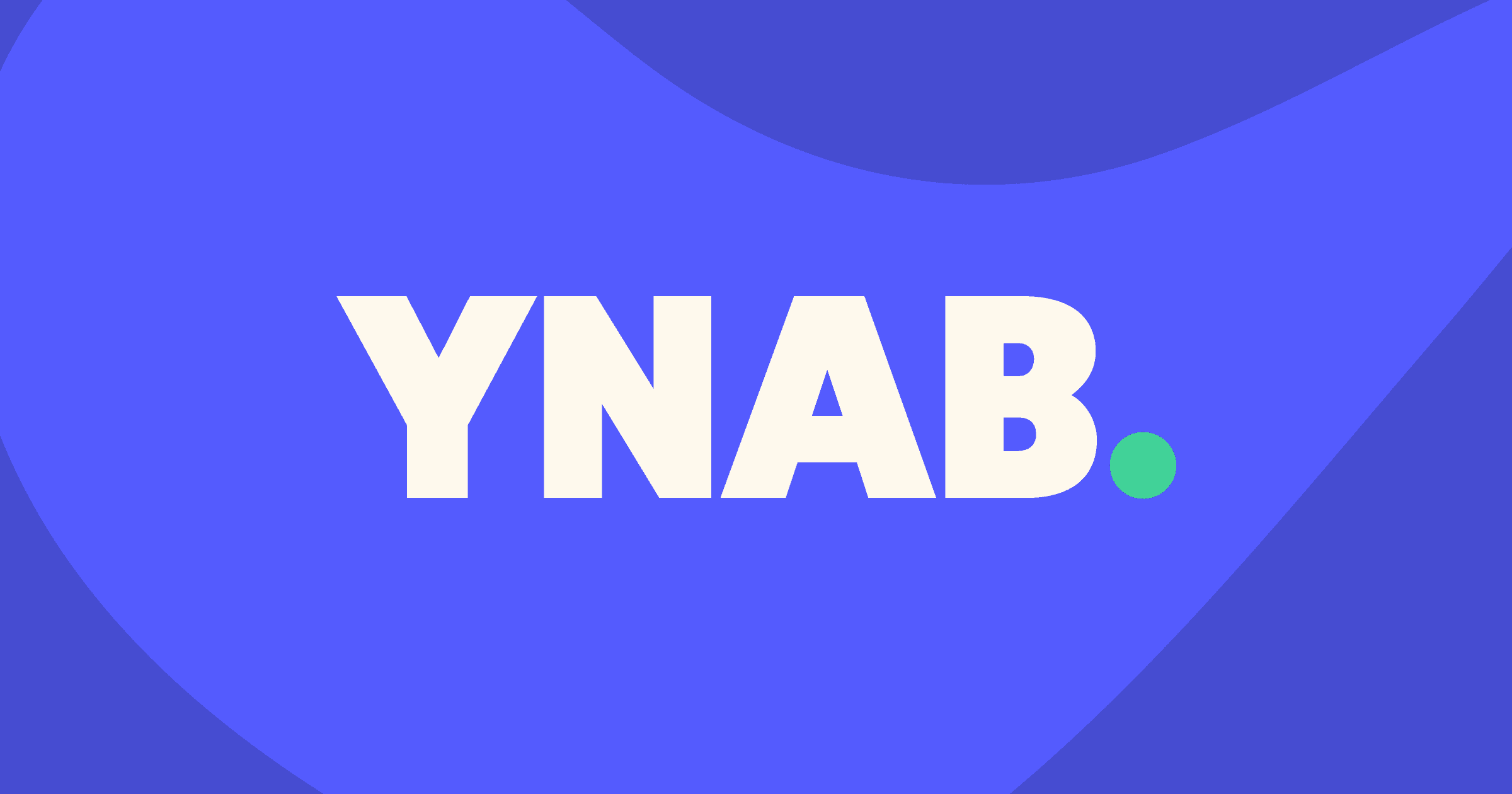 YNAB logo text on purple background.