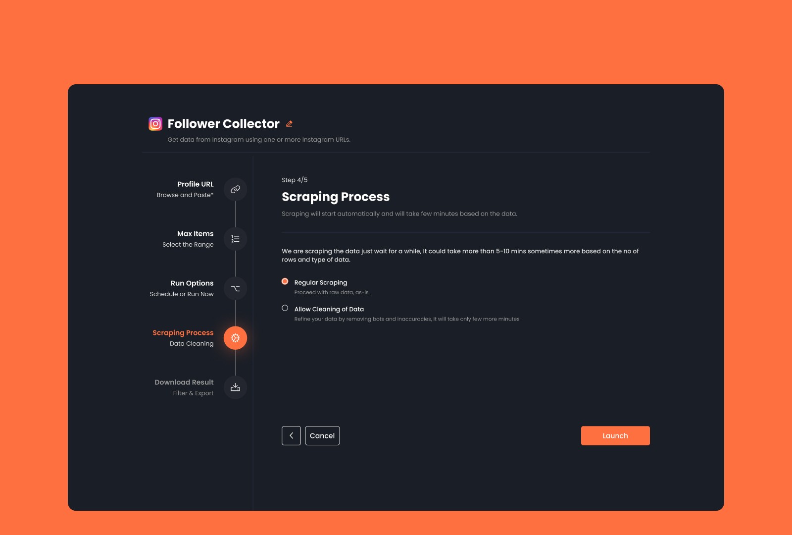 Harvest Scraping Process