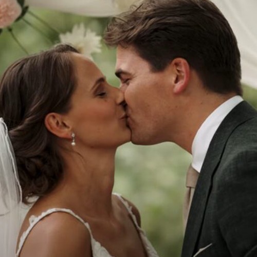 Bride and groom during a wedding ceremony.