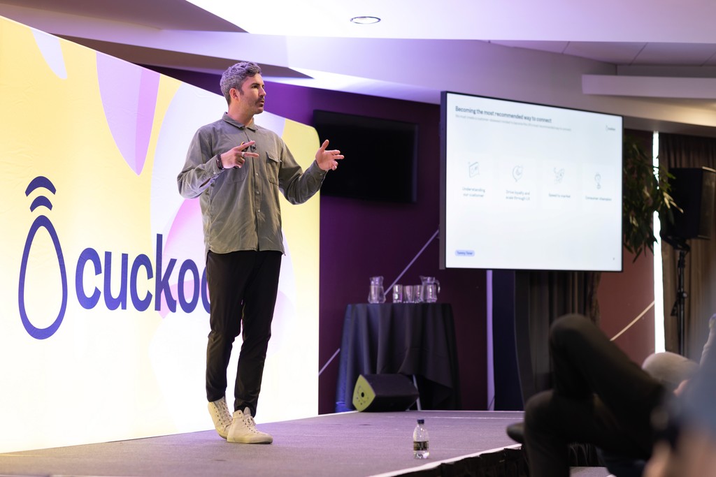 Tommy Toner presenting at Cuckoo Conference