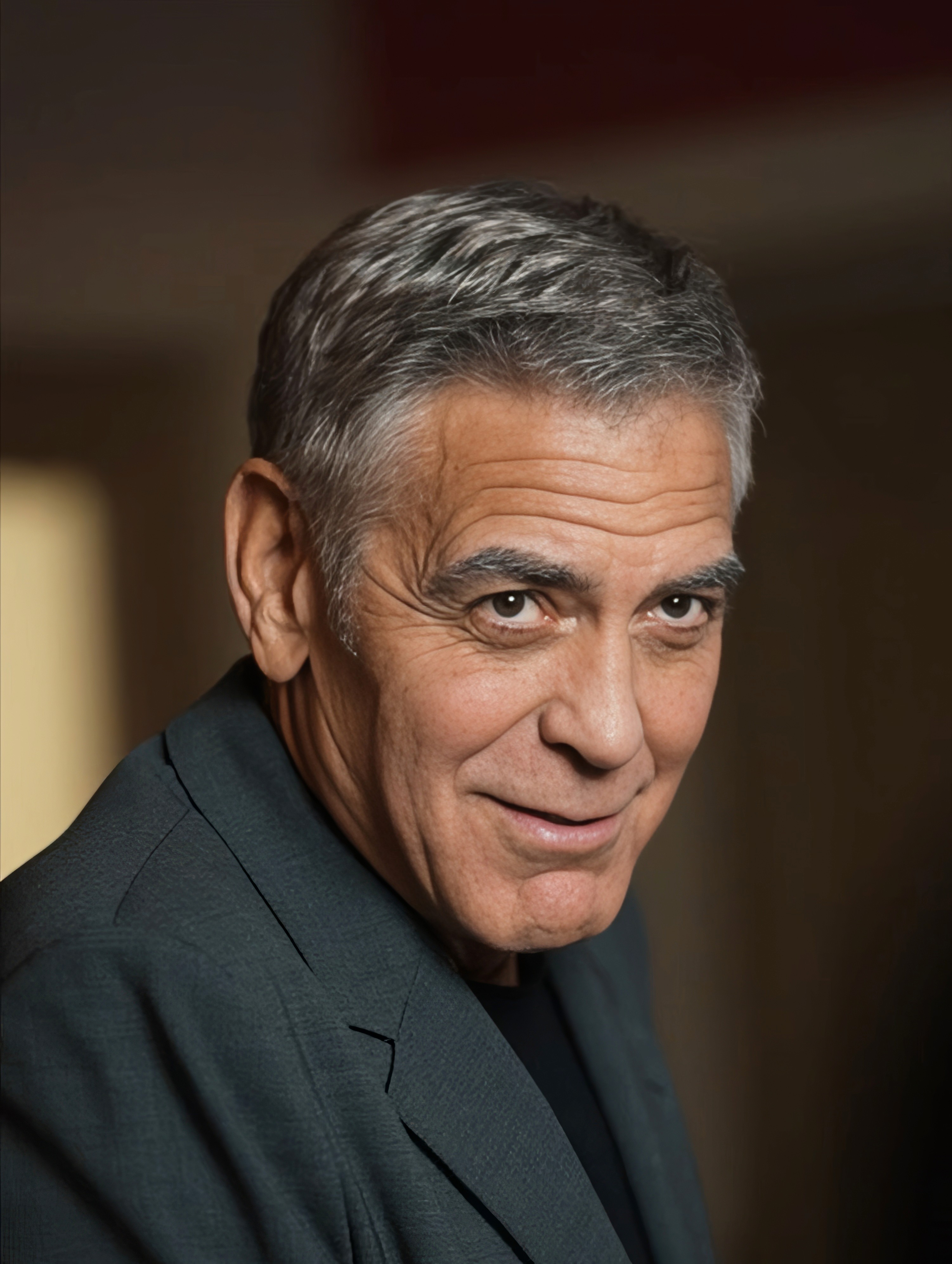 Couple embracing on street, bride's face obscured