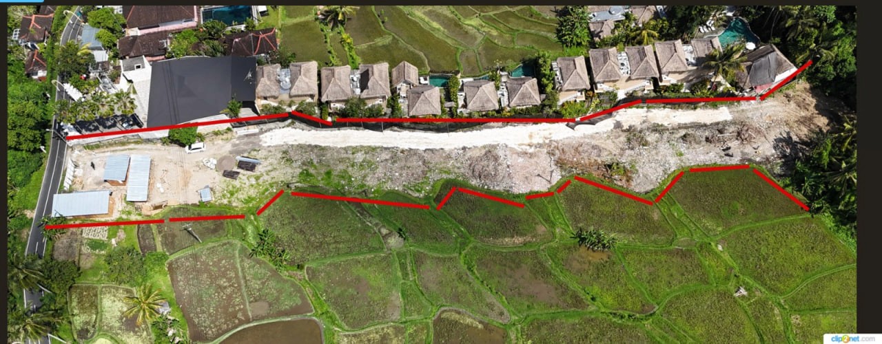Land plot 3700 m² in Ubud, Leasehold