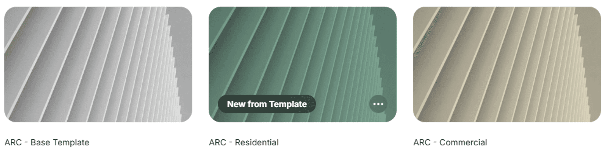 Click the “New from Template” button in the web app to launch a new model from a template.