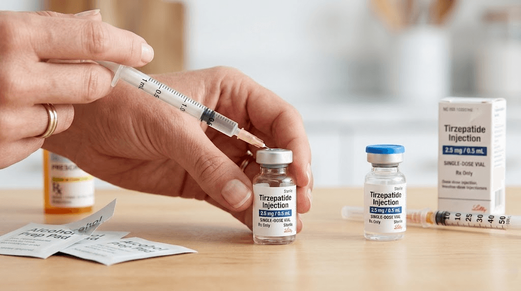 How many mL is 2.5 mg of tirzepatide