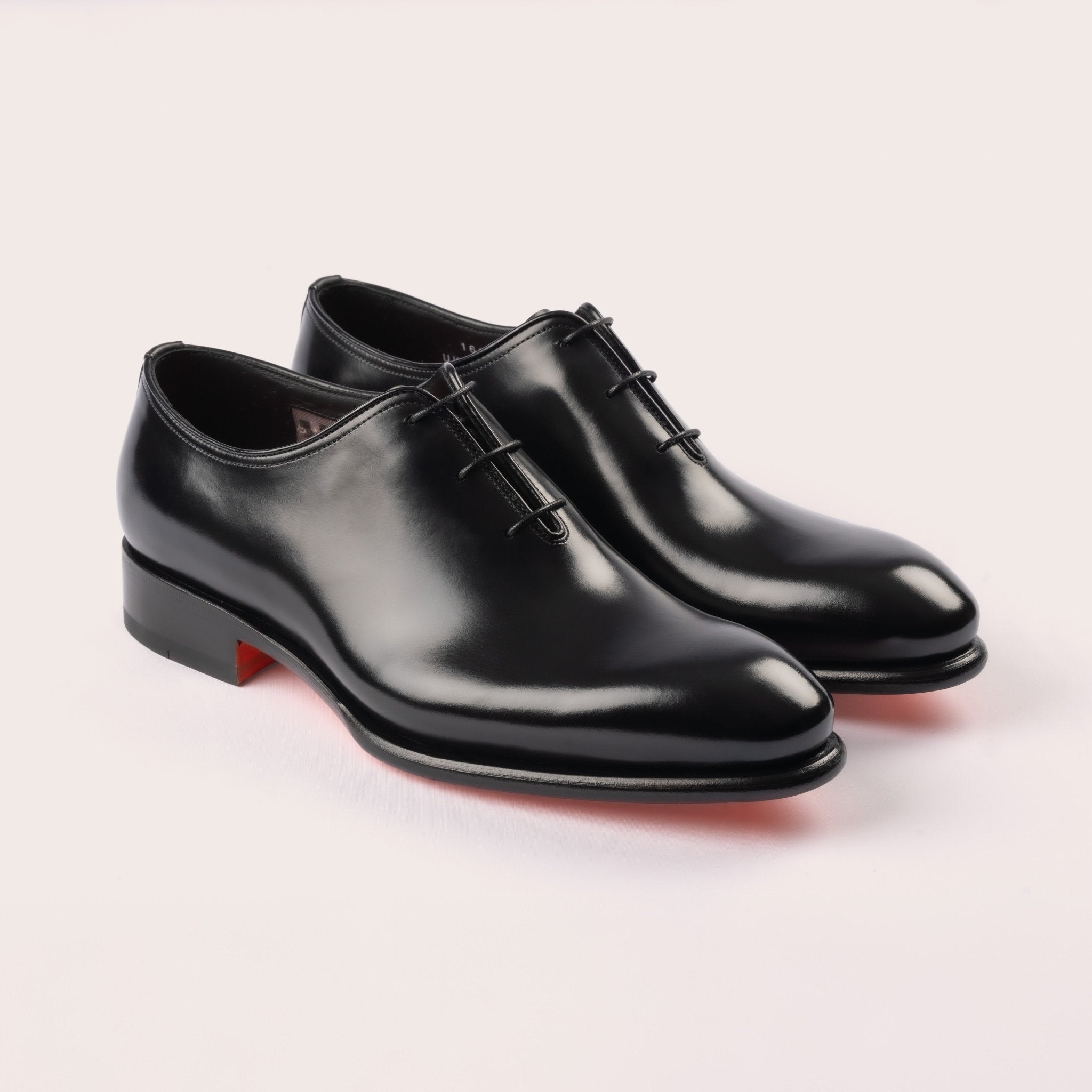 Men's polished black leather Oxford shoe - Mandelli UK