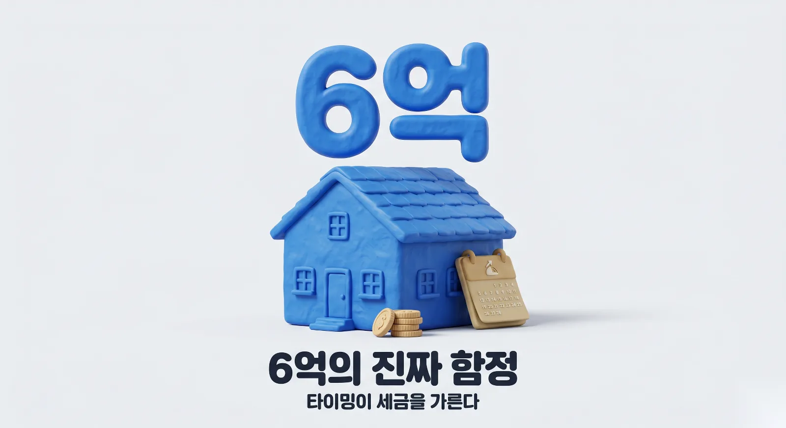 부부간 증여 6억 비과세의 진짜 함정을 강조한 대표 그래픽, 절세와 손해를 가르는 핵심은 숫자가 아니라 매도 타이밍