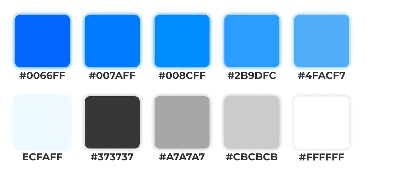 Imagem contendo a paleta de cores do design.