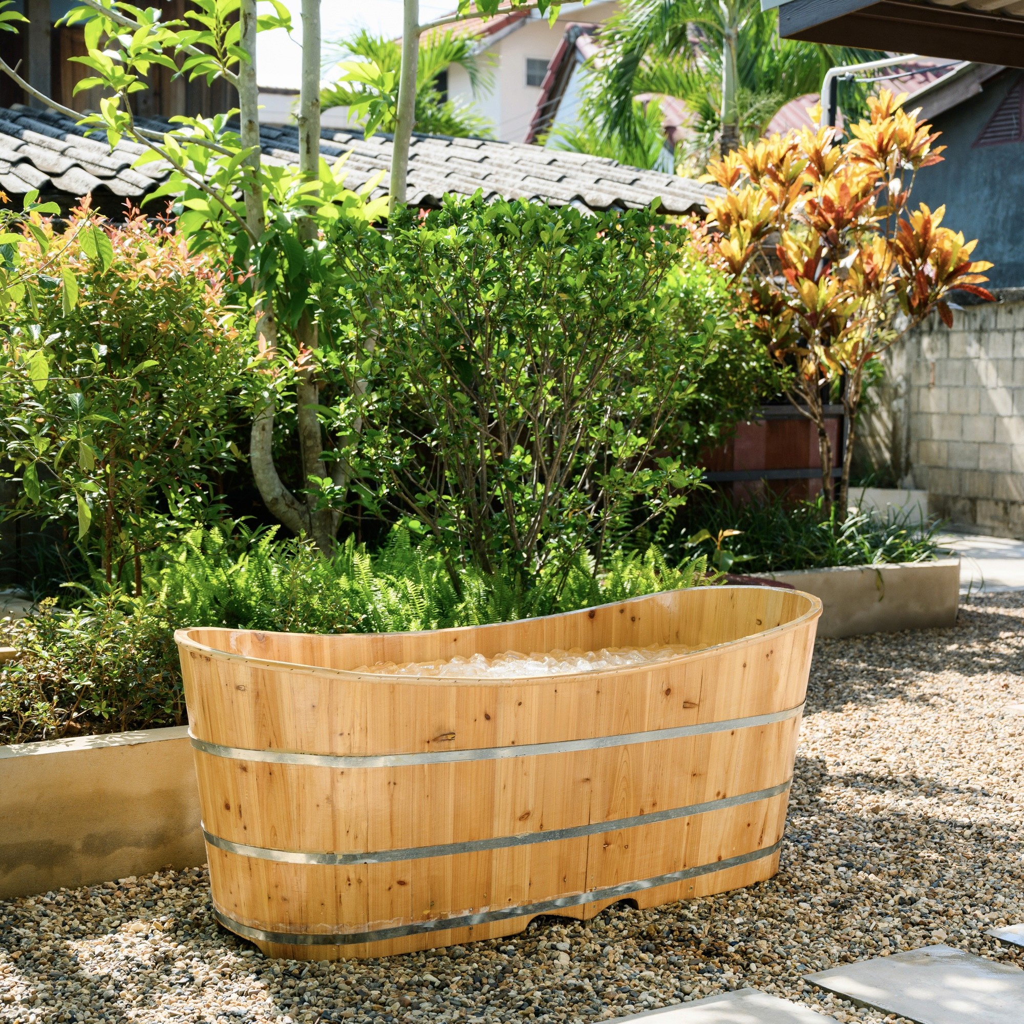 Ice Bath in the garden at Chiang Mai