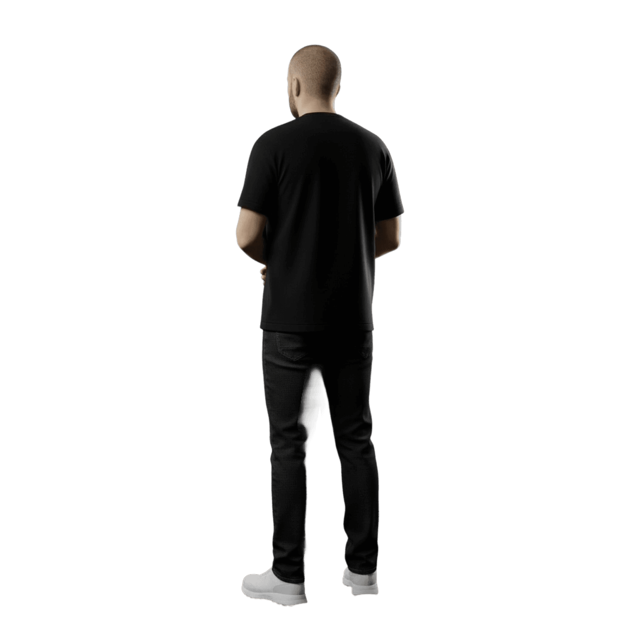 Senior UX designer standing with crossed arms in a studio workspace, reflecting experience in product design, design systems, and UX leadership.