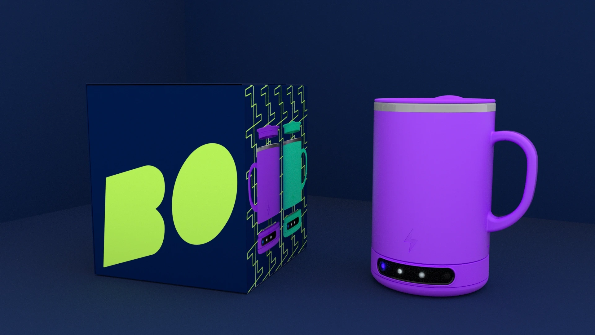 product and packaging design 3d render